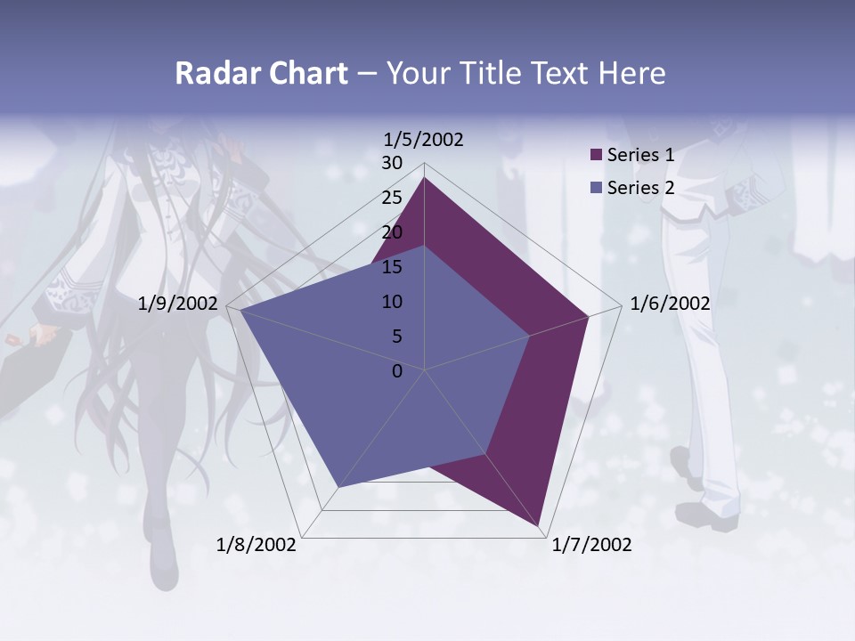 A Couple Of Anime Characters Standing Next To Each Other PowerPoint Template