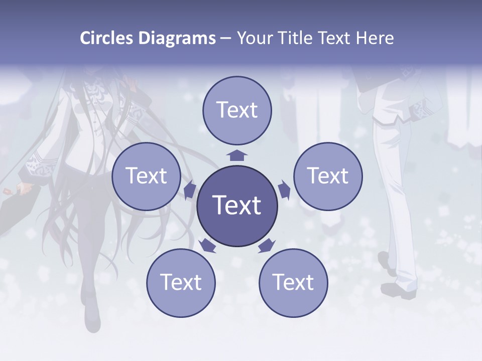 A Couple Of Anime Characters Standing Next To Each Other PowerPoint Template