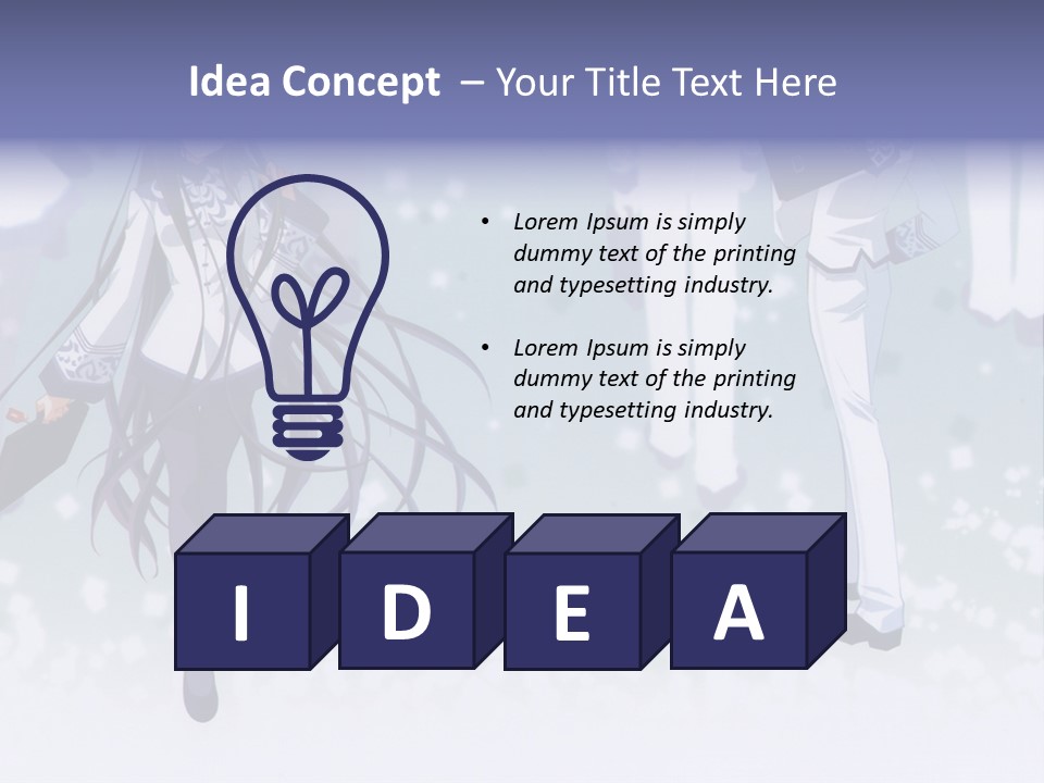 A Couple Of Anime Characters Standing Next To Each Other PowerPoint Template