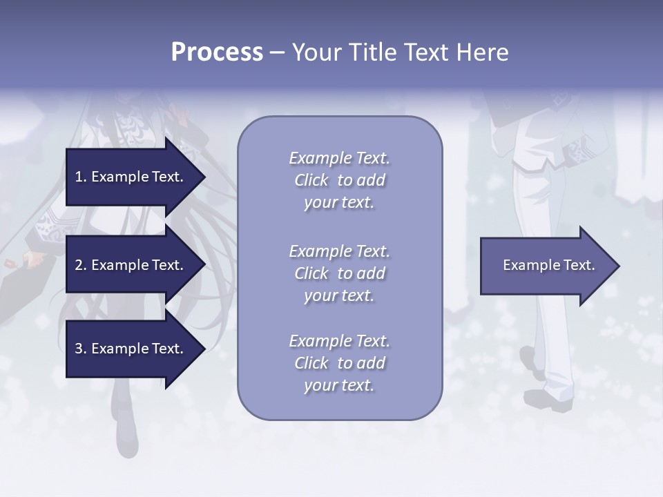 A Couple Of Anime Characters Standing Next To Each Other PowerPoint Template