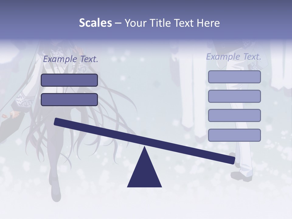 A Couple Of Anime Characters Standing Next To Each Other PowerPoint Template