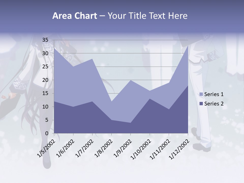 A Couple Of Anime Characters Standing Next To Each Other PowerPoint Template