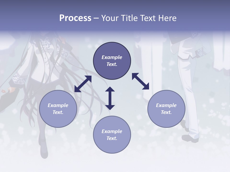 A Couple Of Anime Characters Standing Next To Each Other PowerPoint Template