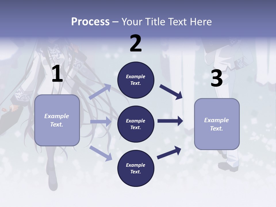 A Couple Of Anime Characters Standing Next To Each Other PowerPoint Template