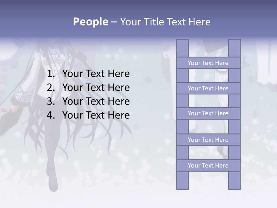 A Couple Of Anime Characters Standing Next To Each Other PowerPoint Template