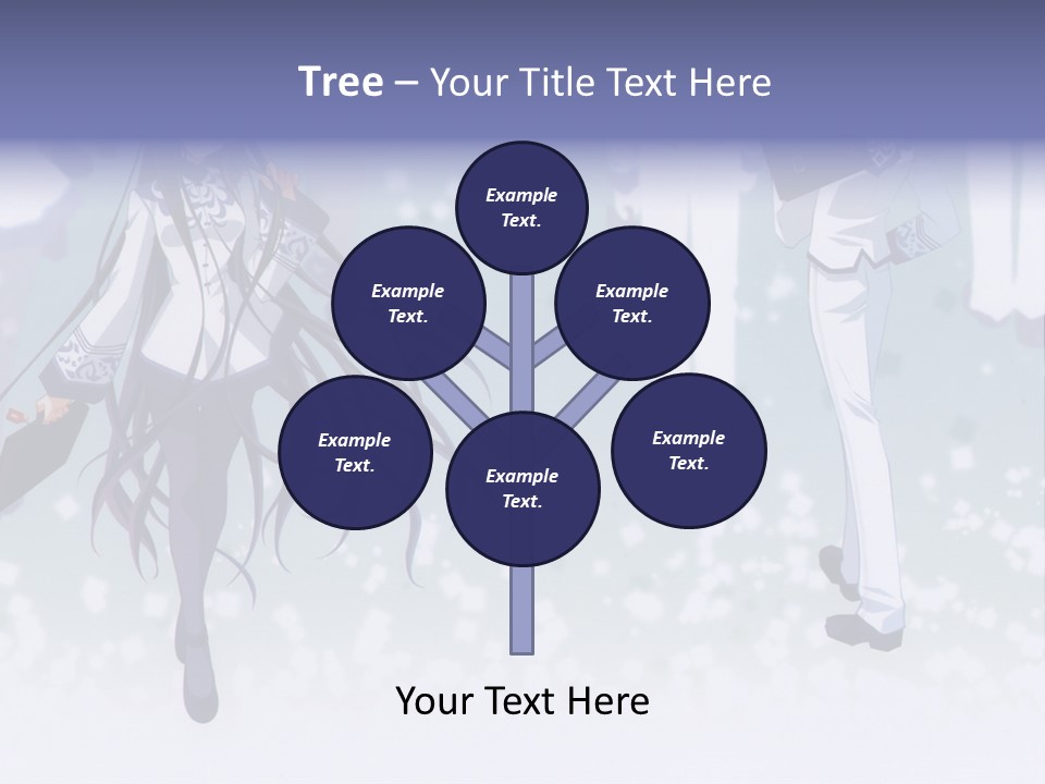 A Couple Of Anime Characters Standing Next To Each Other PowerPoint Template