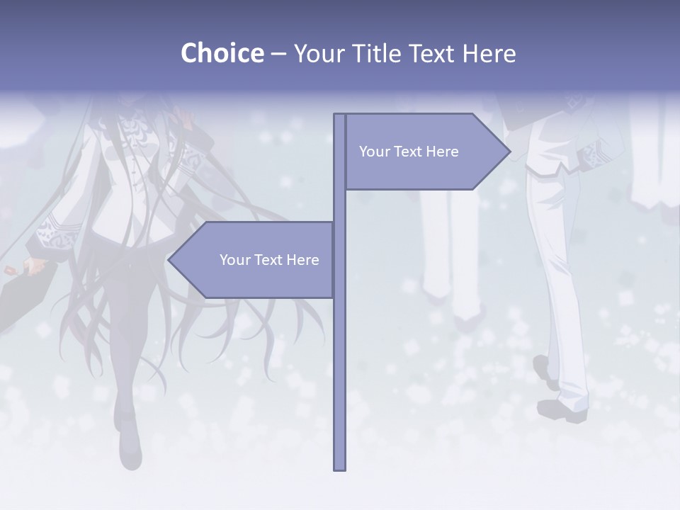 A Couple Of Anime Characters Standing Next To Each Other PowerPoint Template