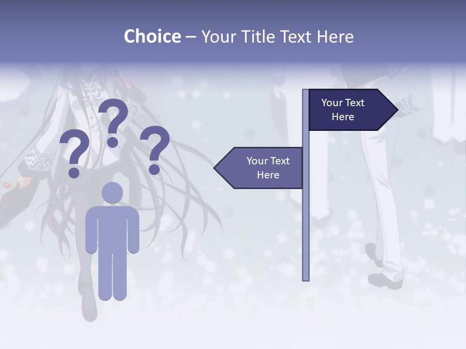 A Couple Of Anime Characters Standing Next To Each Other PowerPoint Template