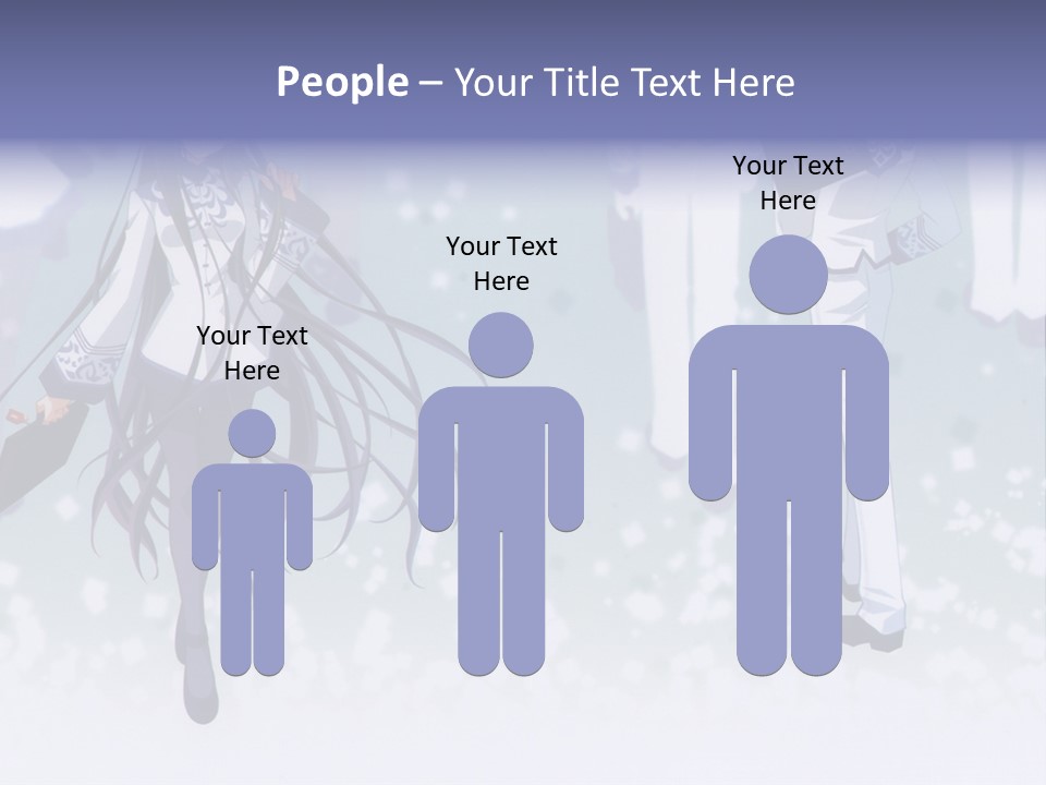 A Couple Of Anime Characters Standing Next To Each Other PowerPoint Template