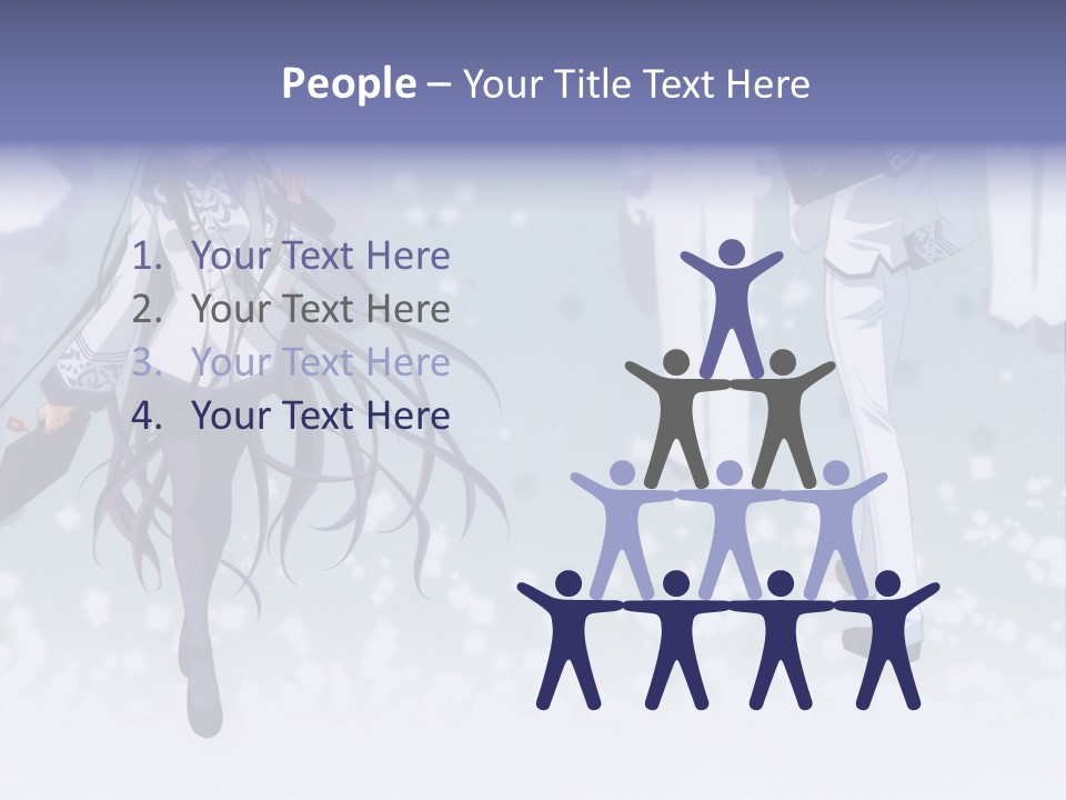 A Couple Of Anime Characters Standing Next To Each Other PowerPoint Template