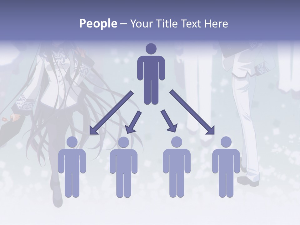 A Couple Of Anime Characters Standing Next To Each Other PowerPoint Template