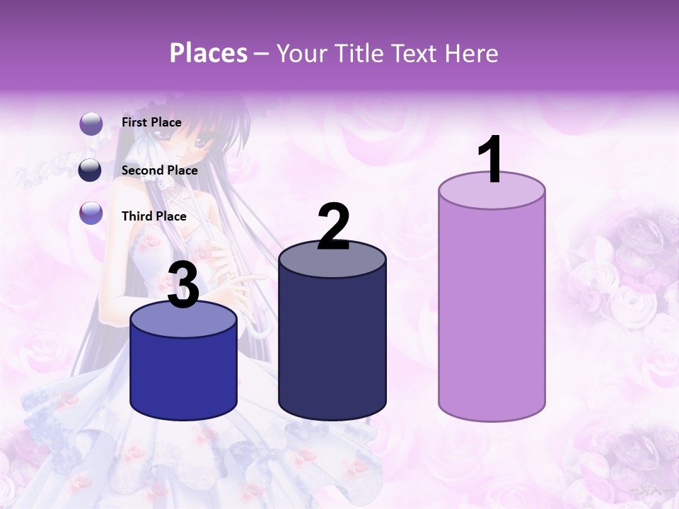 A Woman In A White Dress Holding An Umbrella PowerPoint Template