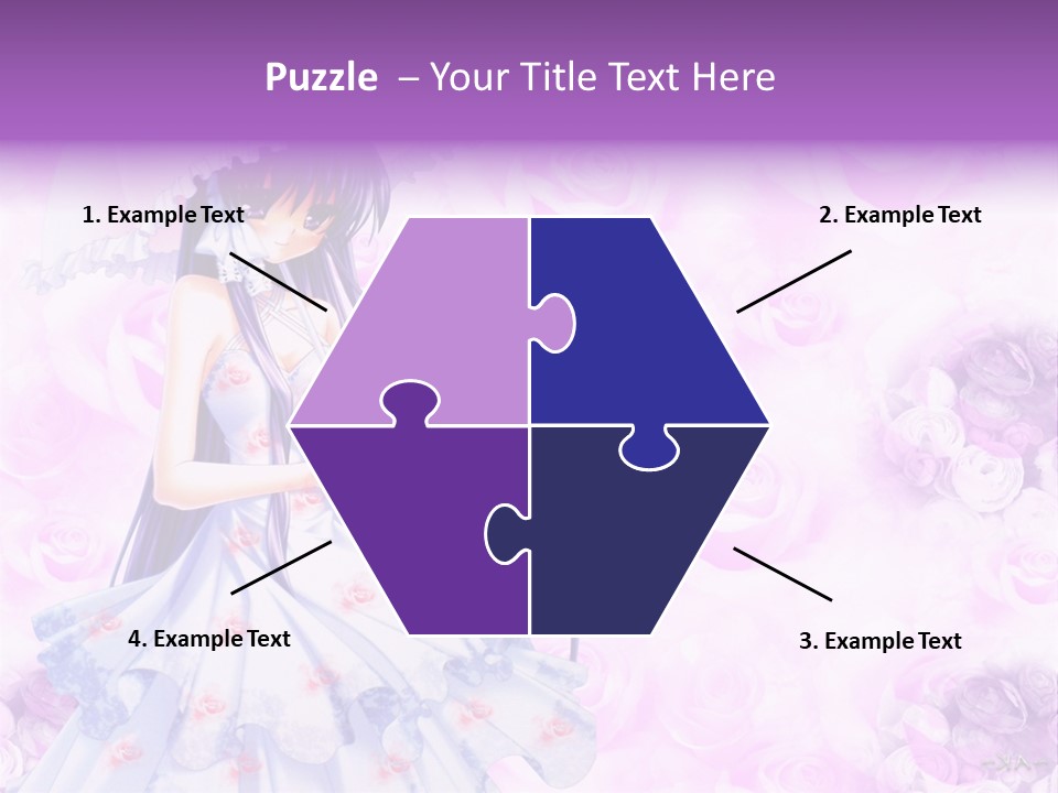 A Woman In A White Dress Holding An Umbrella PowerPoint Template