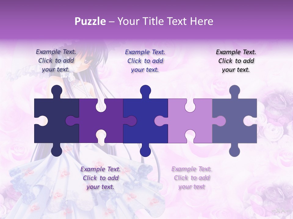 A Woman In A White Dress Holding An Umbrella PowerPoint Template