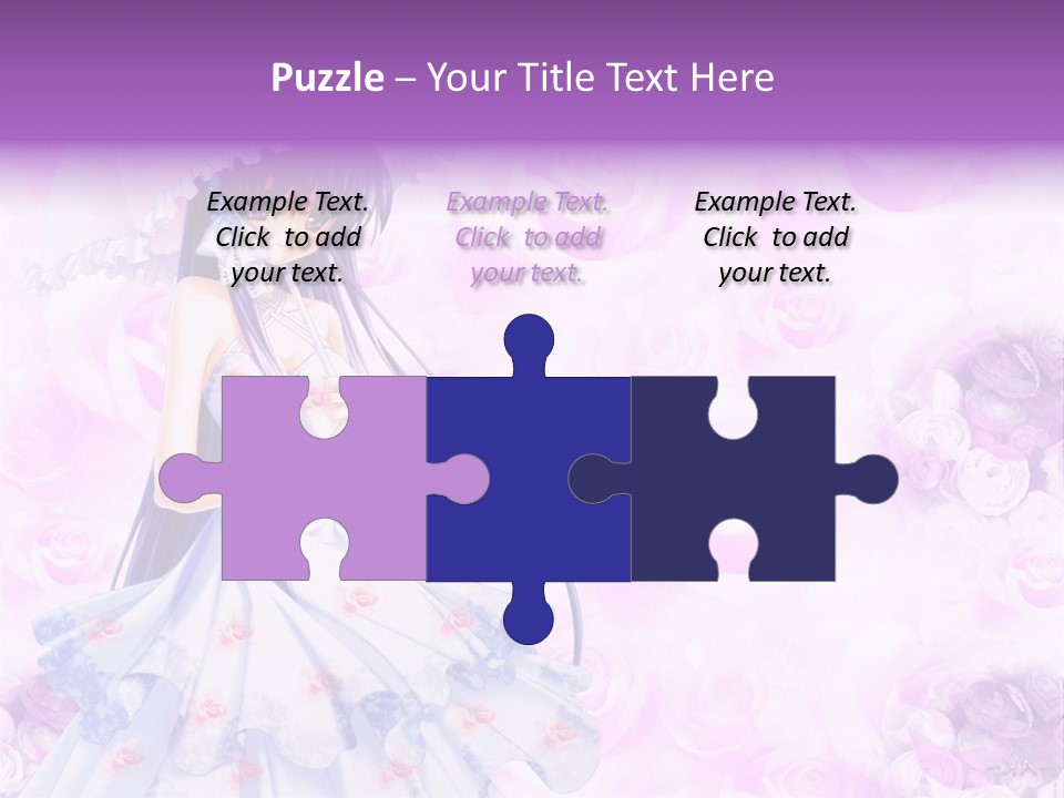 A Woman In A White Dress Holding An Umbrella PowerPoint Template