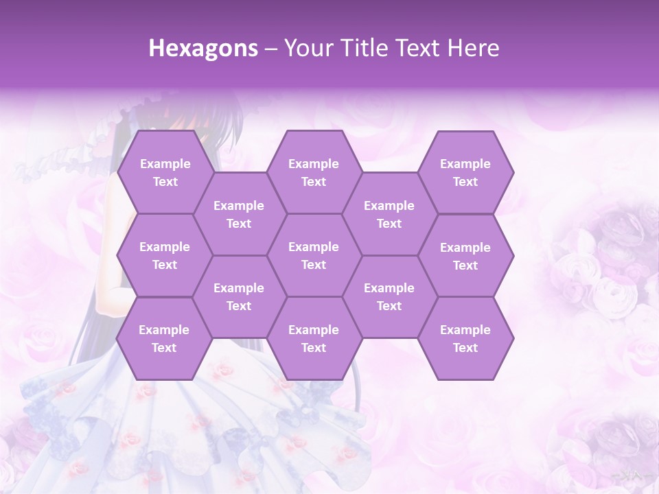 A Woman In A White Dress Holding An Umbrella PowerPoint Template