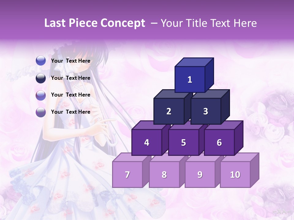 A Woman In A White Dress Holding An Umbrella PowerPoint Template