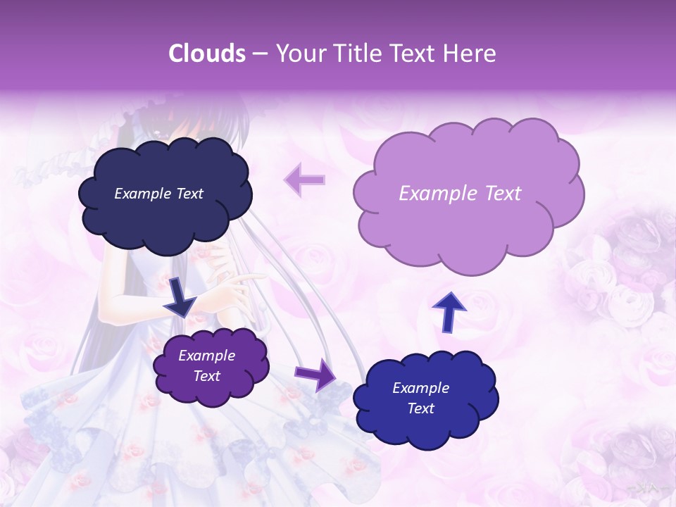 A Woman In A White Dress Holding An Umbrella PowerPoint Template