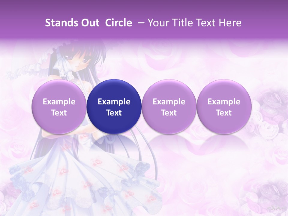 A Woman In A White Dress Holding An Umbrella PowerPoint Template