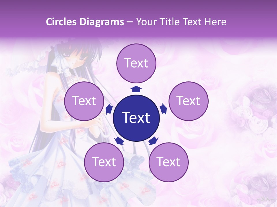 A Woman In A White Dress Holding An Umbrella PowerPoint Template