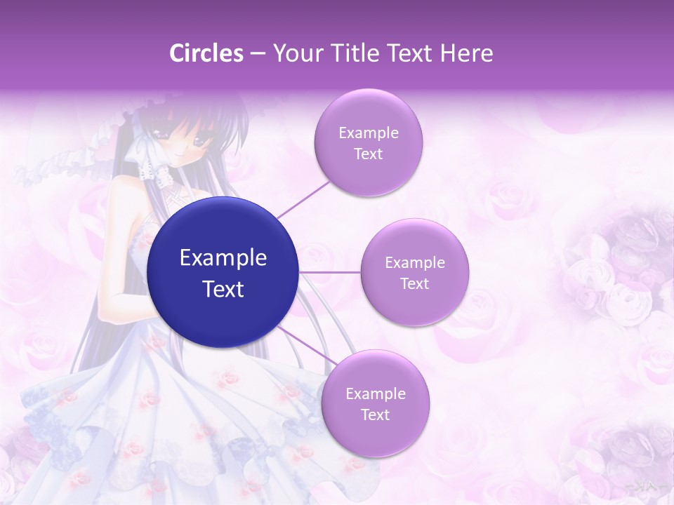 A Woman In A White Dress Holding An Umbrella PowerPoint Template