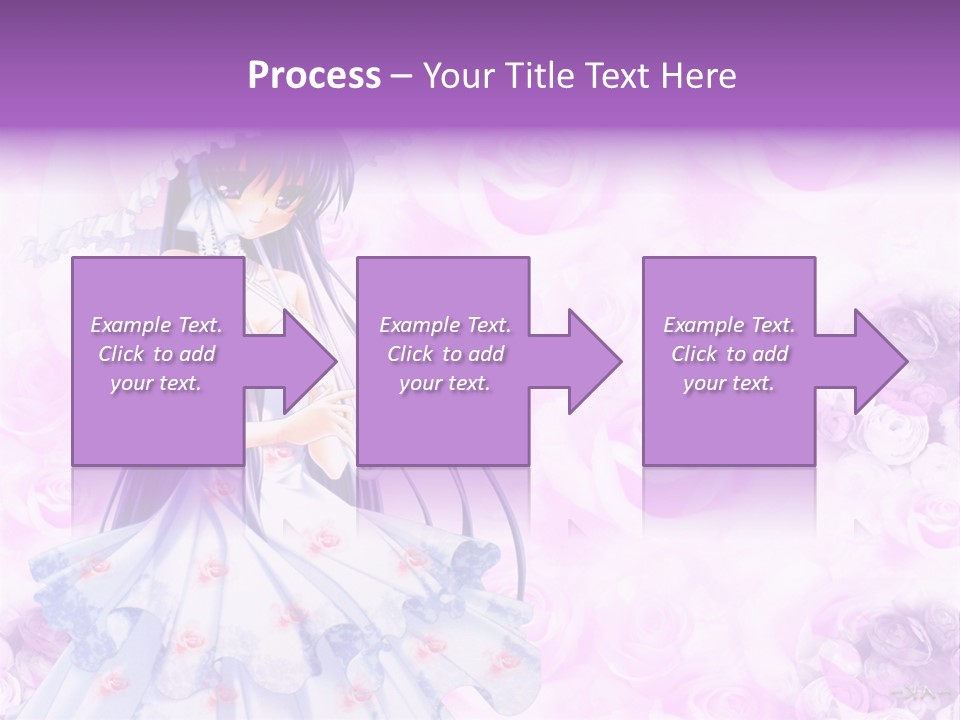 A Woman In A White Dress Holding An Umbrella PowerPoint Template