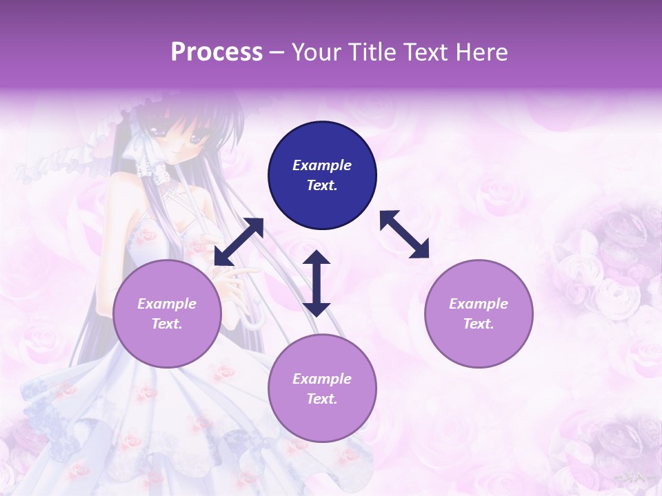 A Woman In A White Dress Holding An Umbrella PowerPoint Template