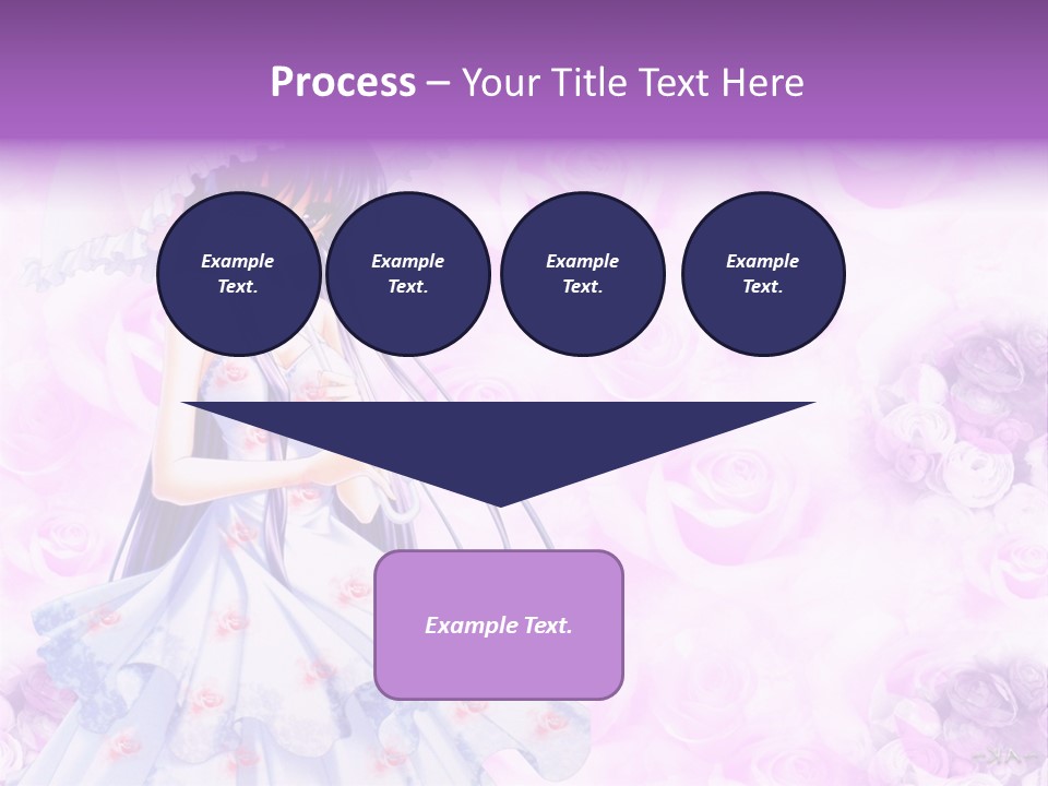 A Woman In A White Dress Holding An Umbrella PowerPoint Template