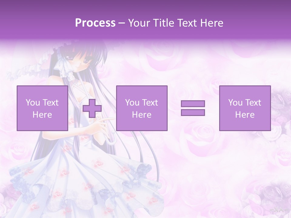 A Woman In A White Dress Holding An Umbrella PowerPoint Template