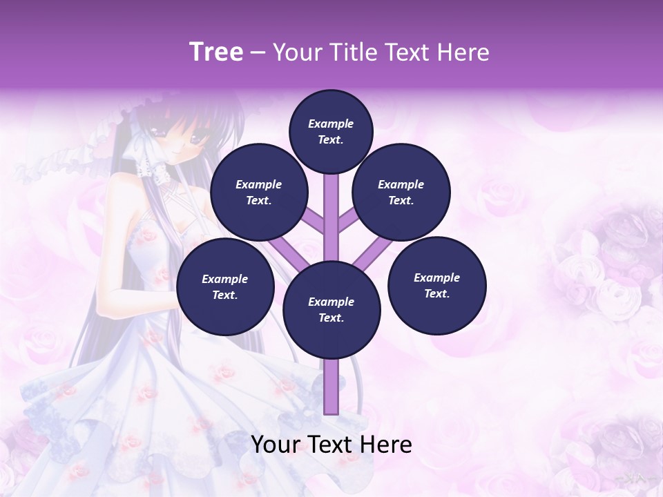 A Woman In A White Dress Holding An Umbrella PowerPoint Template