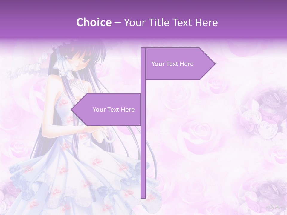 A Woman In A White Dress Holding An Umbrella PowerPoint Template