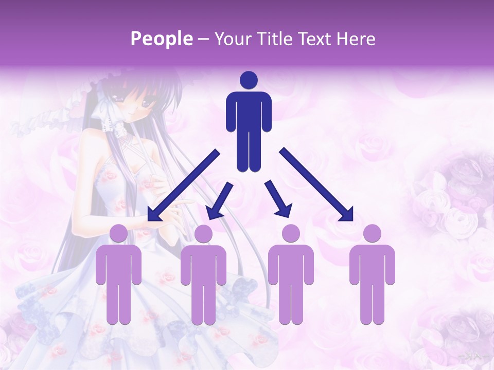 A Woman In A White Dress Holding An Umbrella PowerPoint Template