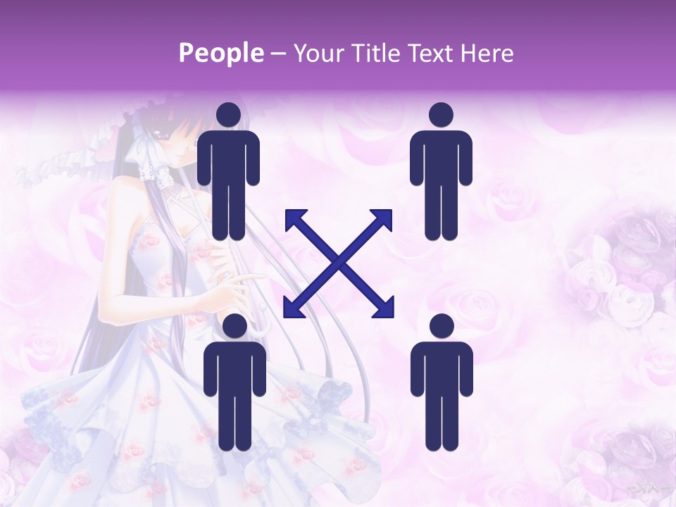A Woman In A White Dress Holding An Umbrella PowerPoint Template