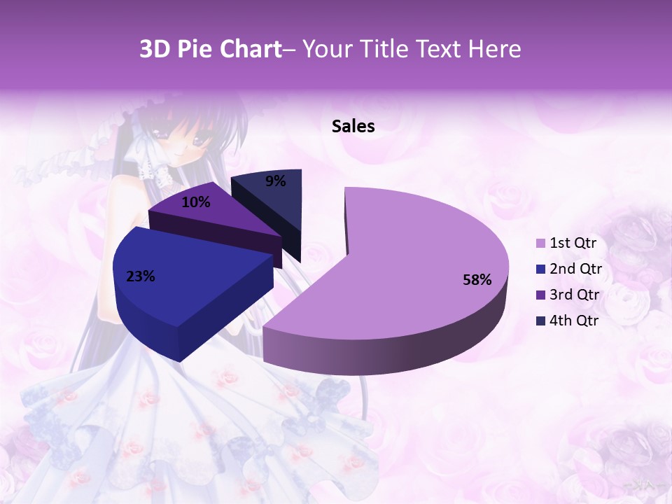 A Woman In A White Dress Holding An Umbrella PowerPoint Template