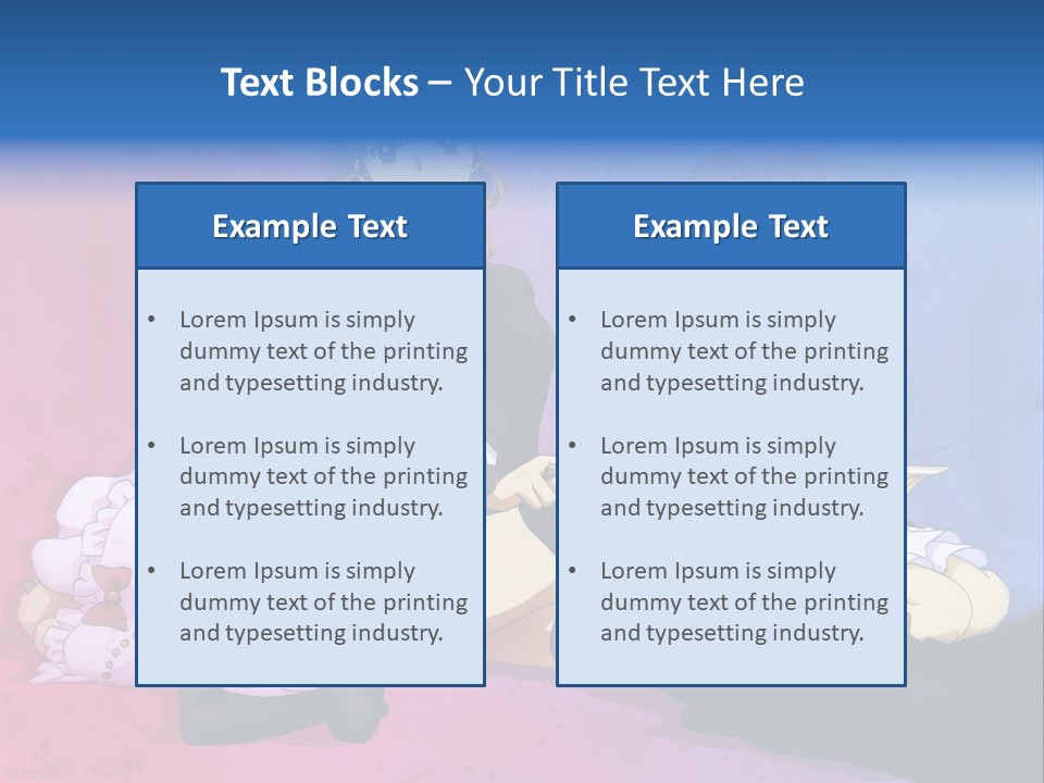 A Group Of Anime Girls Sitting Next To Each Other PowerPoint Template