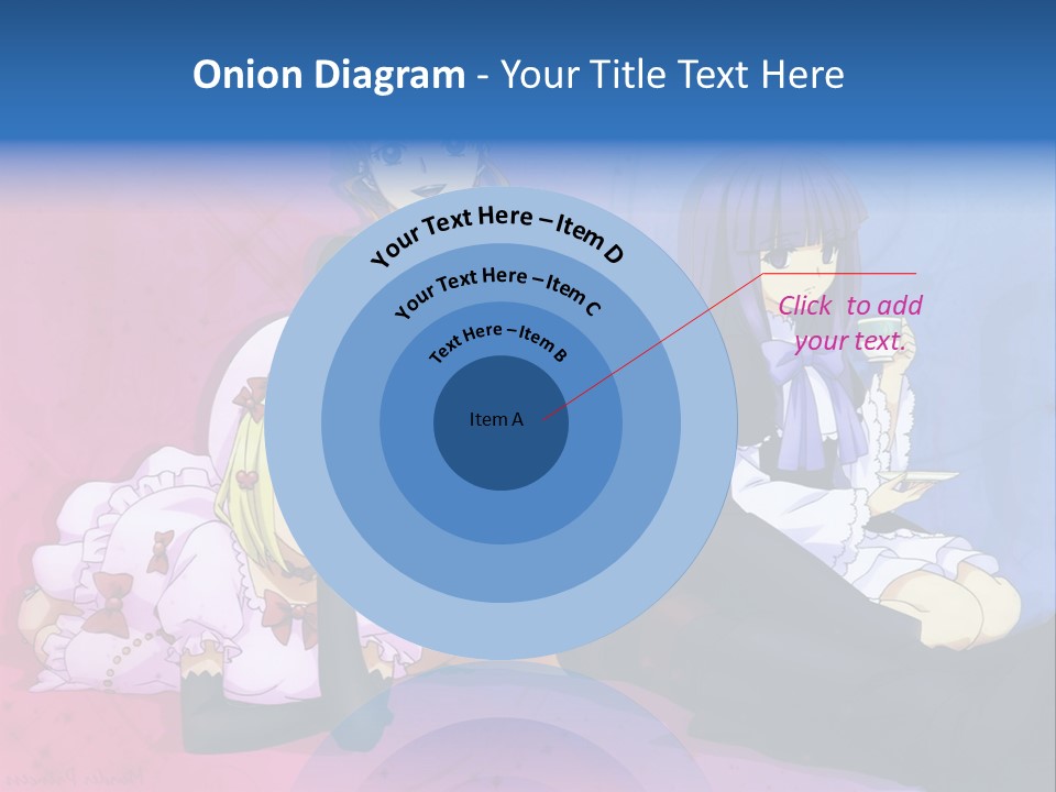 A Group Of Anime Girls Sitting Next To Each Other PowerPoint Template