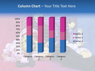 A Group Of Anime Girls Sitting Next To Each Other PowerPoint Template