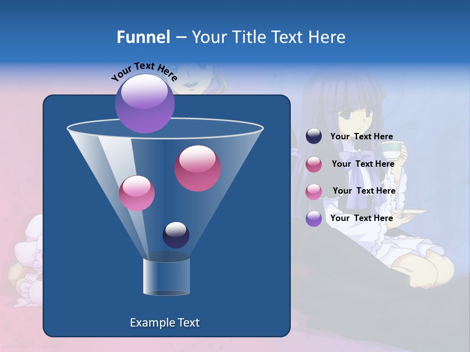 A Group Of Anime Girls Sitting Next To Each Other PowerPoint Template