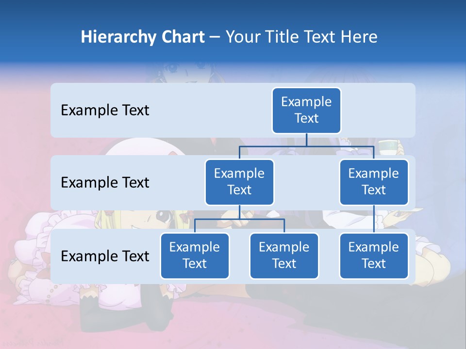 A Group Of Anime Girls Sitting Next To Each Other PowerPoint Template