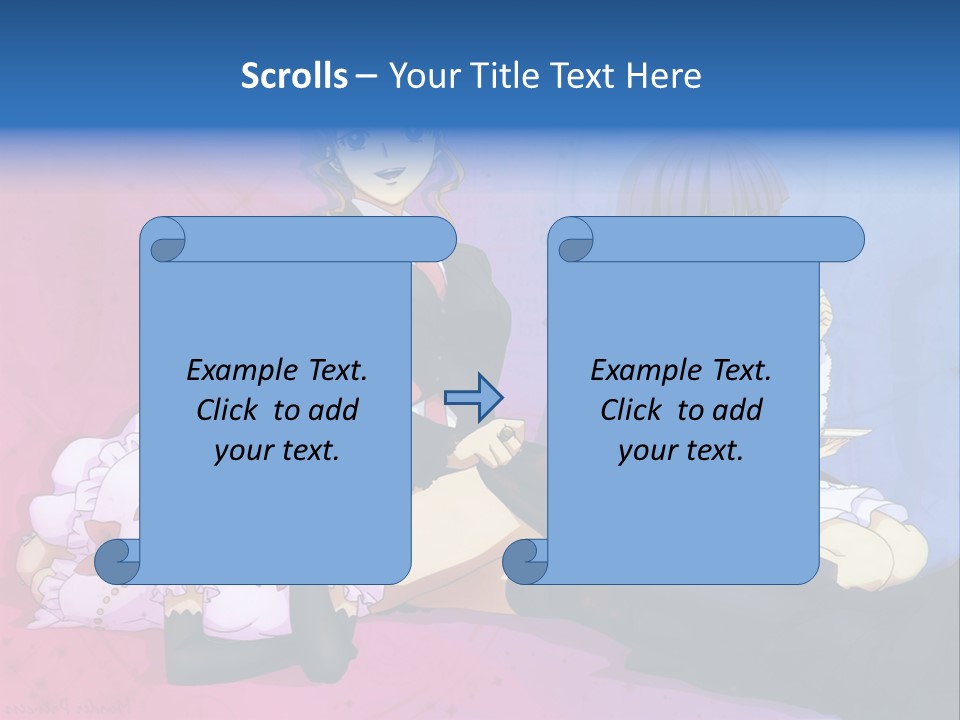 A Group Of Anime Girls Sitting Next To Each Other PowerPoint Template