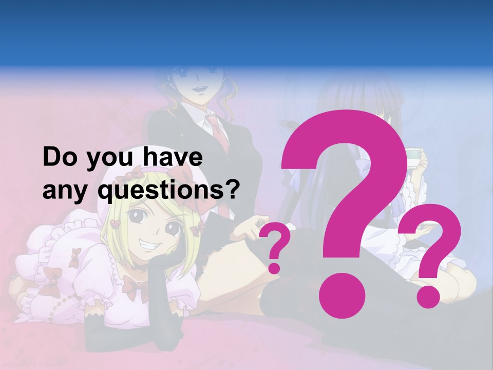 A Group Of Anime Girls Sitting Next To Each Other PowerPoint Template