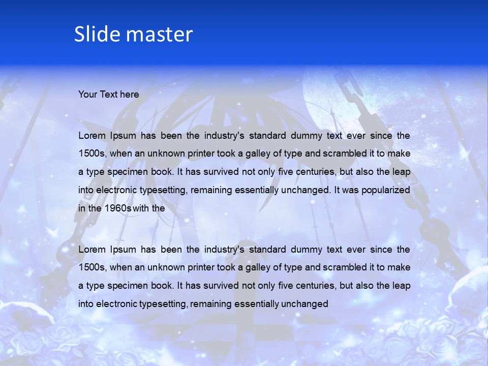 A Powerpoint Presentation With A Blue Background PowerPoint Template