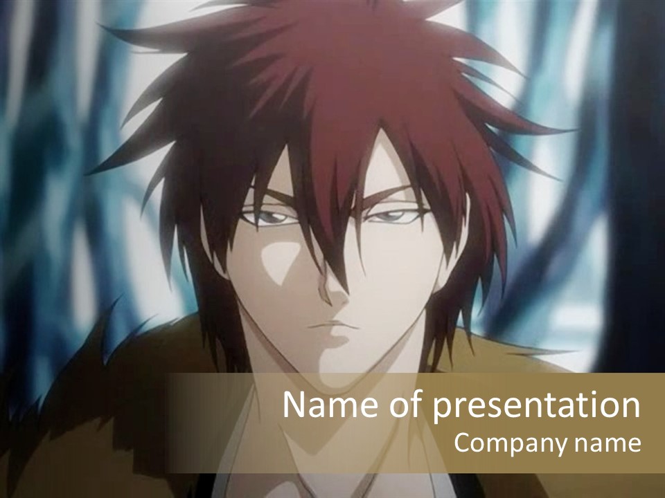 A Man With Red Hair Standing In Front Of A Forest PowerPoint Template