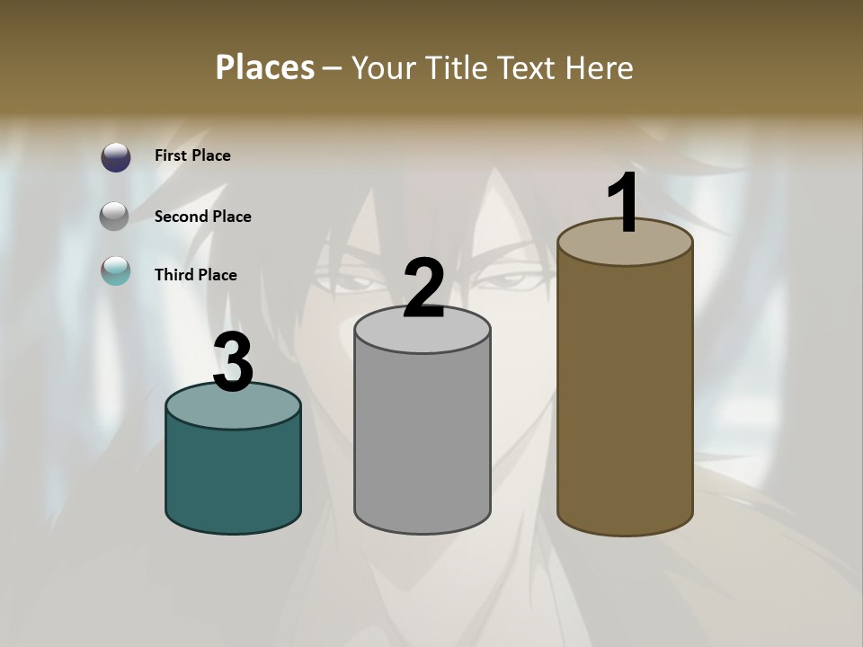 A Man With Red Hair Standing In Front Of A Forest PowerPoint Template