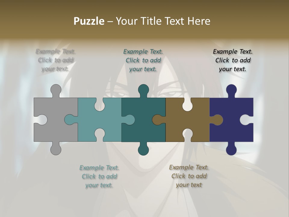 A Man With Red Hair Standing In Front Of A Forest PowerPoint Template