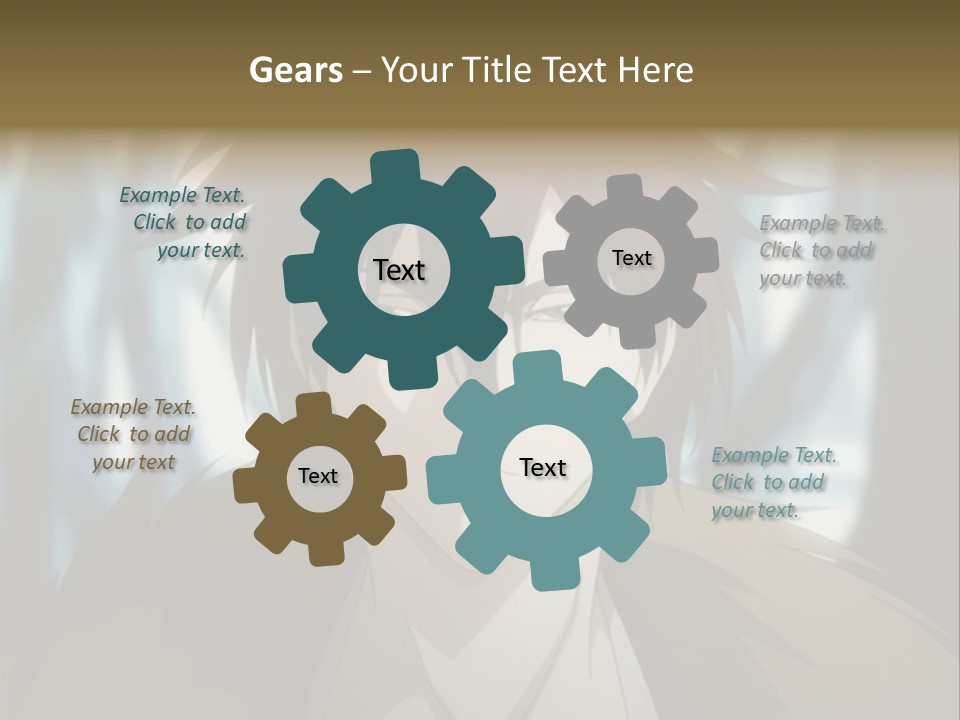 A Man With Red Hair Standing In Front Of A Forest PowerPoint Template