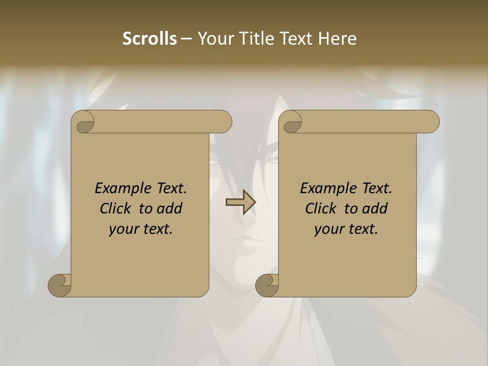 A Man With Red Hair Standing In Front Of A Forest PowerPoint Template