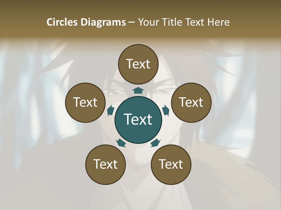 A Man With Red Hair Standing In Front Of A Forest PowerPoint Template