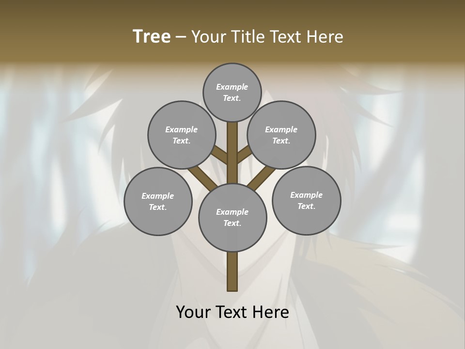 A Man With Red Hair Standing In Front Of A Forest PowerPoint Template