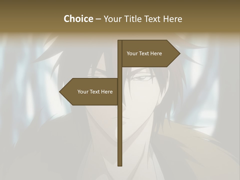 A Man With Red Hair Standing In Front Of A Forest PowerPoint Template